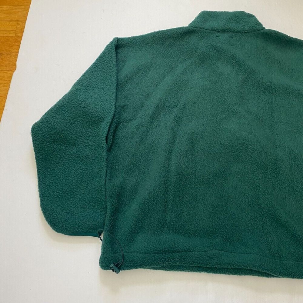 Wilo The Label Cozy Fleece Pullover, Boxy Fit, Quarter button front Green New - Picture 8 of 16